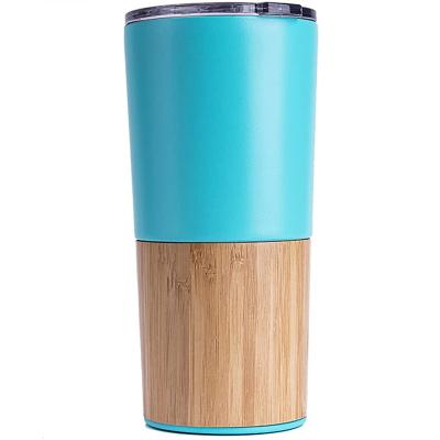 China Low MOQ LOGO Vacuum Insulated Bamboo Travel Custom Amazon Mug Tumbler Coffee Cup 20oz from PORTABLE online shopping for sale