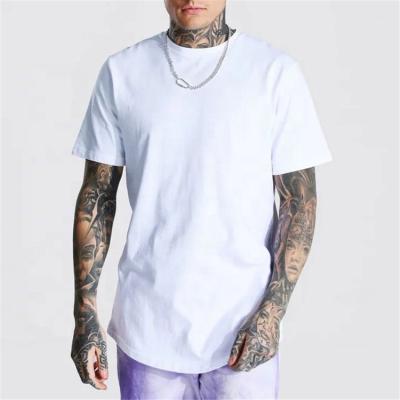 China Anti-Wrinkle OEM Customize For You High Quality Customized Mens T-shirt Shorts Sleeves Round Neck Curve Edge for sale