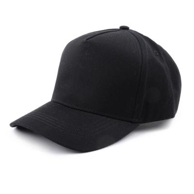 China QIAN HUI Customized Classic Black Cotton A Frame COMMON Snapback Baseball Cap For Gift for sale