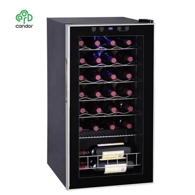 China Custom Made Hotel Quality 28 Bottles Custom Compressor Cooling Freestanding Luxury Wine Fridge for sale