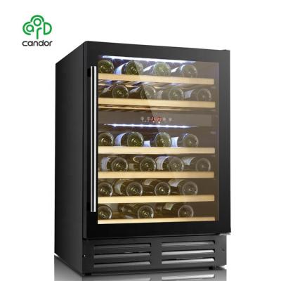 China Hotel 46 Bottles New Compressor Wine Fridge JC-145B2EQ With Seamless Stainless Steel Door for sale