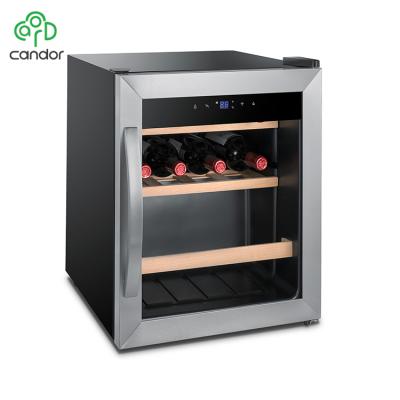 China Countertop Zone 15 Bottles Outdoor Wooden Franchise Single Shelf Single Compressor Wine Cooler Etl for sale