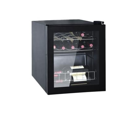 China Hotel 16 Bottles Cooler Compressor Wine Fridge Storages With Stainless Steel Door Wine Cabinet for sale