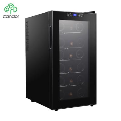 China Hotel Franchise 18 Bottles Double Zone Thermoelectric Wine Cooler / CW-52ADT for sale