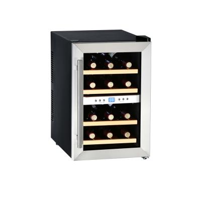 China Commercial 12 Bottles Double Zone Thermoelectric Wine Cooler CW-34ADT for sale