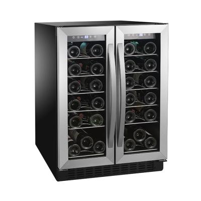 China Hotel franchise: 36 bottles compressor double doors wine cellar refrigerator JC-116A2EQ for sale