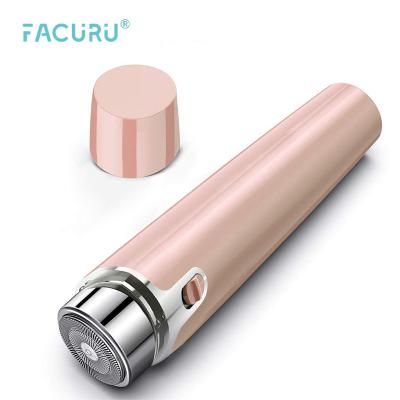 China Twin Blade Women Use Mini Portable Facial Hair Removal Lipstick Hair Remover for sale