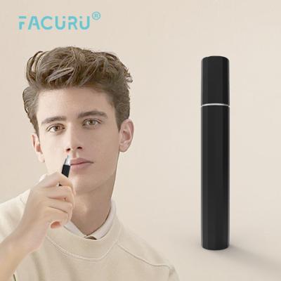 China Facuru 402 Stainless Steel Twin Blade Nose Hair Trimmer Battery Nose Hair Trimmer Pink Twin Blade Hair Trimmer For Men for sale