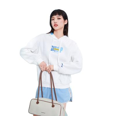 China Anti-wrinkle Newcomers Kawaii Fashion Hooded 2022 Plains Custom Authorized White Custom Women's Culture Sweatshirt Pullover for sale