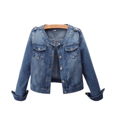 China Spring 2022 High Quality Breathable Women's Jean Jackets Blue Jean Coat Oversized for sale