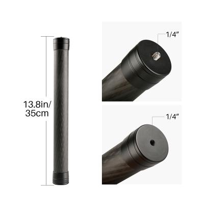 China 35cm Carbon Fiber Extension Pole Hand Held Bars Lengthening Rod 1/4