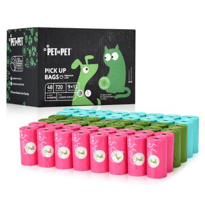 China Sustainable Compostable Colorful Dog Poop Bags New Style Accepts Customization for sale