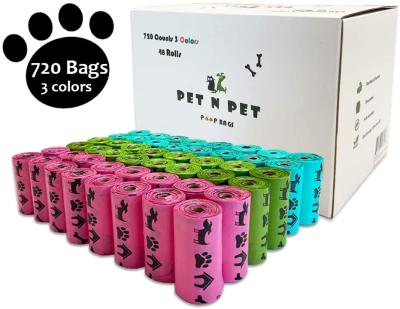 China Fully Degradable Environmentally Friendly Sustainable Dog Waste Bag Without Scent for sale