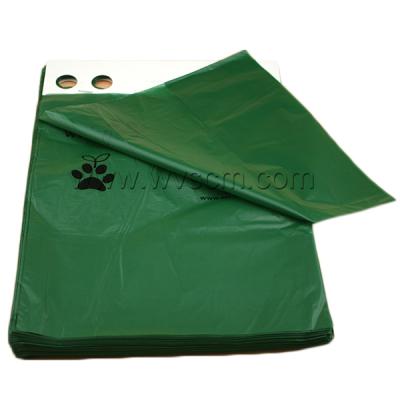 China Sustainable 100% Biodegradable Window Waste Bags Eco Friendly Dog Poop Bags Customized Header Bags For Outdoor Dog Supplies for sale