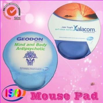 China Promotional mouse pad with gel wrist rest for advisement for sale