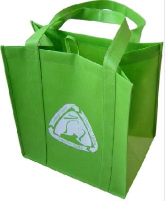 China Recyclable biodegradable green / blue Non-woven Shopping Bag for supermarket for sale