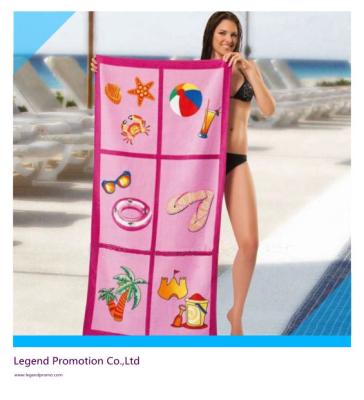 China Custom printed promotional beach towel / bath towel for sale