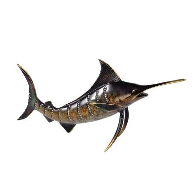 China Europe Metal Open Tuna Fish Statue Fish Decoration Hotel Decoration Sculpture for sale