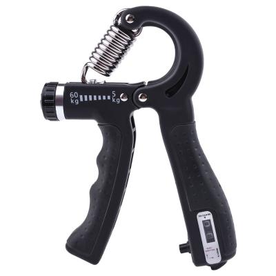 China Smart Detachable Adjustable R-Shape Tpr Hand Grip Strengthener Counting Finger Exerciser Hand Grip Unisex for sale