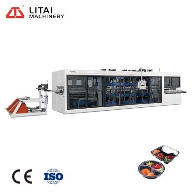 China Plastic Products LITAI PET Plastic Egg Tray Package Automatic Positive And Thermoforming Making Machine Line 1000 Trays Per Hour for sale