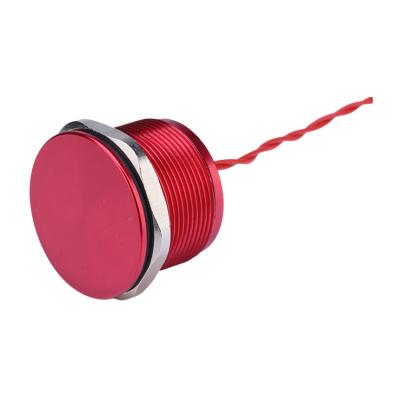 China Waterproof Momentary Flat Metal Head IP68 22mm Piezo 22mm Piezo Buttons Stainless Steel Waterproof Momentary With Wire Lead PS22B-P10F for sale