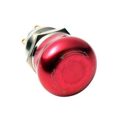 China Stainless Steel /Aluminum Oxide 3PIN 1NO1NC Function Red Green Alum Oxidized Housing Popular Mushroom Head 22mm Emergency Stop Switch for sale