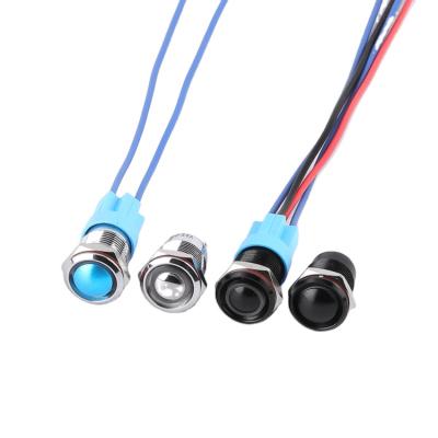 China 12mm 16mm 19mm 22mm 25mm 30mm 40mm Electronic Push Button Switch Wire Harness With 150mm Long Cable for sale