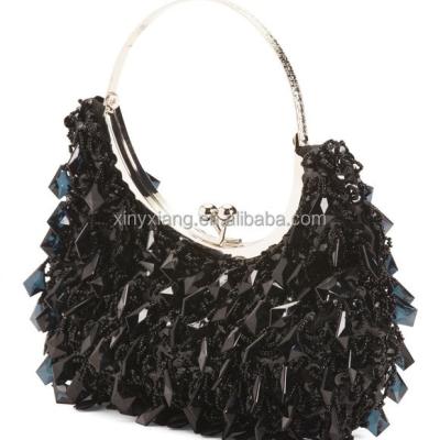 China Factory custom Vintage Designer Beaded Bag with Sequins and Crystals, Vintage Bead and Sequin Clutch Handbag for sale