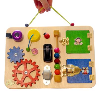 China Factory custom Busy board for toddler Occupational Therapy Travel Wooden Toys, Busy Board Wooden toys Activity Boards for sale