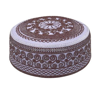 China Factory Wholesale Men Skull Cap Muslim Islamic Prayer Hat Topi Kufi Head Wear Clothing, Turkish Kufi Sindhi Taqiyah Headwear for sale