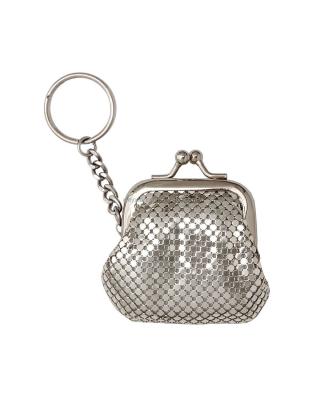 China Factory Custom Metal Mesh Coin Purse Kiss Lock Clasp Buckle Coin Purse, Small Buckle Coin Purse Aluminum Metal Mesh Pouch for sale