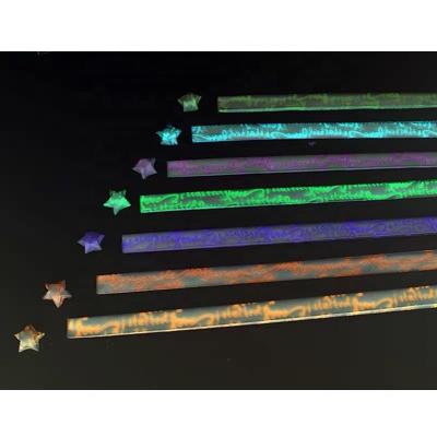 China Folk Art Glows Stars In The Lucky Wish Star Origami Dark Fold Paper Stars With Different Colors By Random for sale