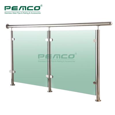 China Modern Durable Top Grade Deck Stainless Steel Glass Railing Outdoor Glass Railing System for sale