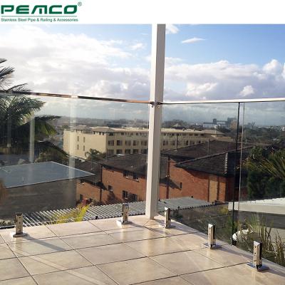 China Modern Hot Sale Home Decoration Deck Tempered Glass Fencing Frameless Balcony Spit Glass Railing for sale