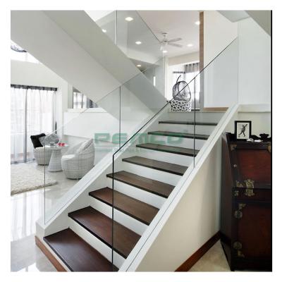 China Foshan Factory Modern Staircase U Channel Aluminum Stair Railing Glass Balustrade for sale