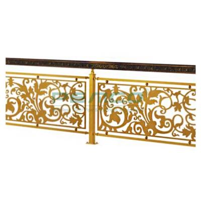 China Traditional Decorative Balcony Post Railing Kit Stainless Steel Deck Gold Welding Fencing Set for sale