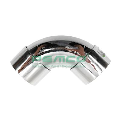 China Modern Non Adjustable Mirror or Satin Tube Stainless Steel Connector Fitting 90 Degree Elbow for sale