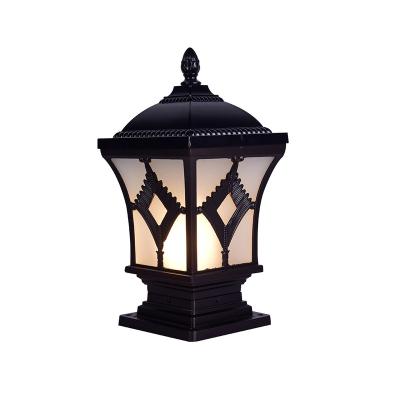 China Vintage Cast Aluminum European Antique Large Waterproof Outside Pillar Post Garden Lights for sale