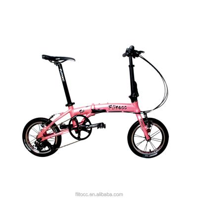 China 2017 high quality aluminum alloy flitocc folding bike 14 inch rose aluminum alloy for sale