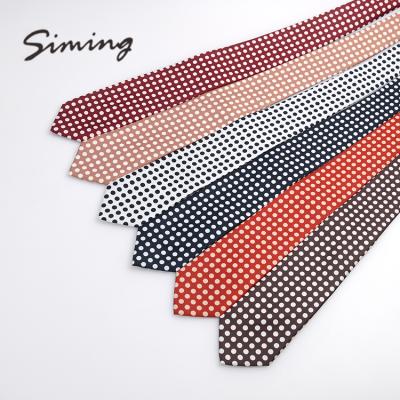 China 2020 Spring Series Polka Dot Print Style Men's Digital Classic Neck Tie Fahion Polyester for sale