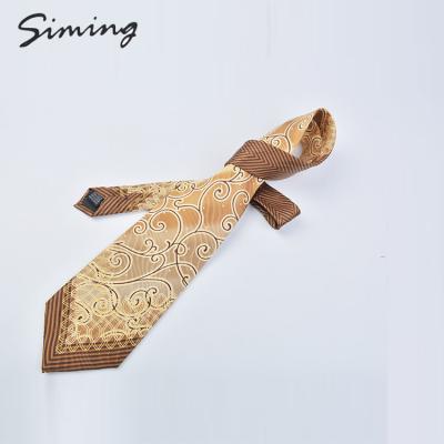 China Wholesale Latest High Quality Mens African Fancy Custom Printed Embroidered Silk Tie for sale