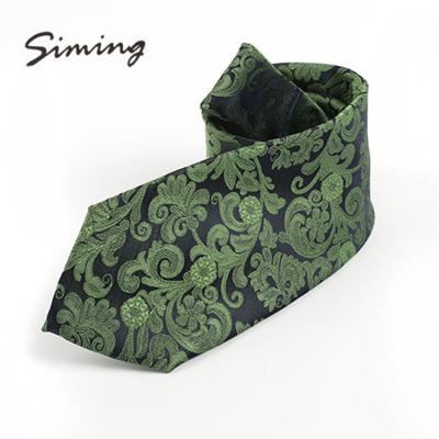 China New Promotion 100%Polyester Design Polyester Classic Thick Green Mint Woven Ties Images 100% Floral 100% Polyester Woven for sale