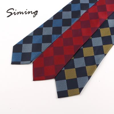 China latest design 100%Polyester jacquard jacquard unique ties wholesale comfortable novelty long plaid for men Italian for sale