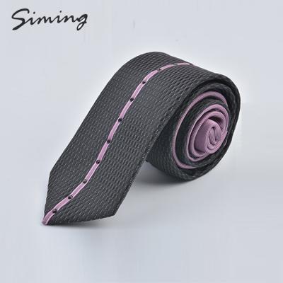 China Fashion Exported Custom Jacquard Design Polyester Rhinestone 7cm Neck Tie Sets For Men PC01 for sale