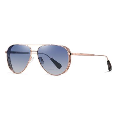 China Pilot Wholesale High-Quality High-End Metal Frame Uv Resistant Sunglasses Custom Men's Designer Pilot Style Metal Frame Sunglasses for sale