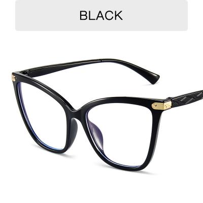 China Vintage The Same Retro Artistic Large Frame Anti Blue Light Glasses That Are Popular On The Internet Women Metal Eye Glasses Frame for sale