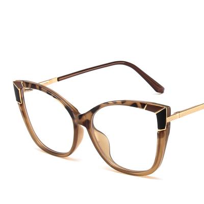 China Fashionable Optical Frame High Quality Tr90 Fashionable Cat Eye Women's Eyewear Frame Fashion Girls Blue Light Cat Eye Tr90 Eyeglasses Optical Frame for sale