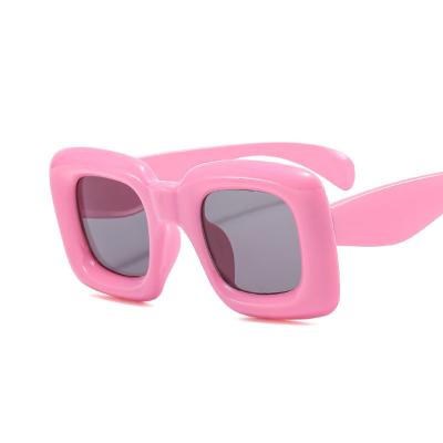 China Flexible Pc Materials Rich Colors Fashionable And Funny Square Kids Baby Cute Sunglasses for sale