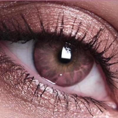 China New Arrival Hot Selling Size 14mm Pink Colored Cosmetic Circle Lens GEM Contact Lenses Soft GEM for sale