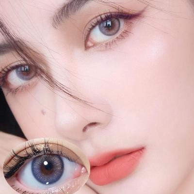 China New Arrival Dad Sparkle Contact Lens Purple Natural Colored Eye Contact Lens Glitter Cosmetic Size 14mm Dad for sale